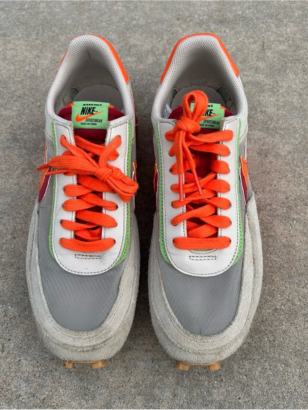 Nike sacai CLOT Kiss of Death Net Orange Blaze 9.5M